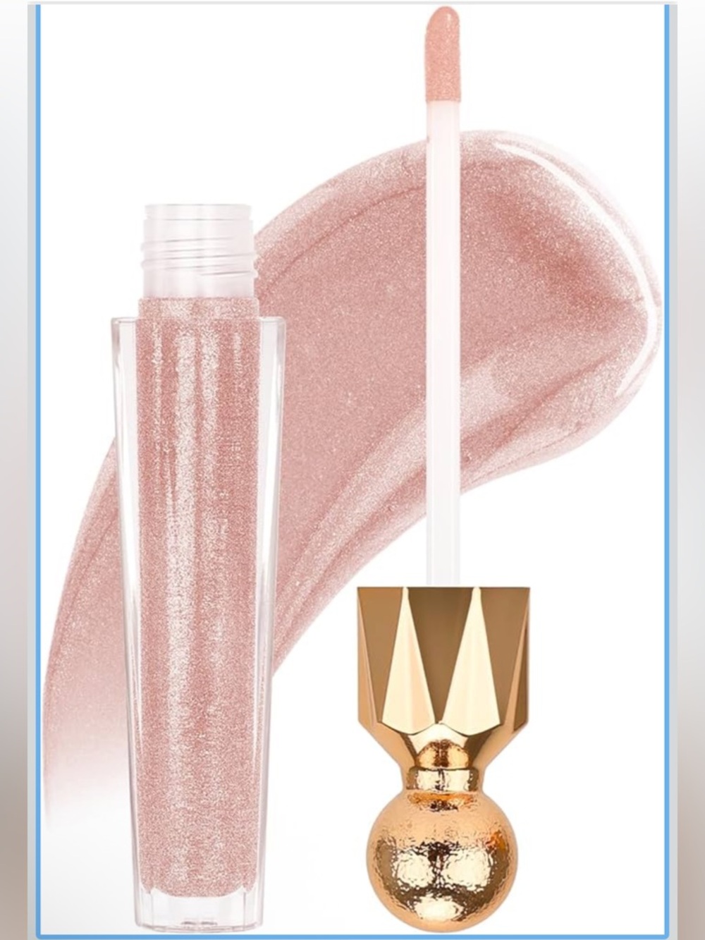 Shimmering Lip Gloss, High-Shine Lip Oil Plumping,Lip Glow Oil (01#Candy Rose)